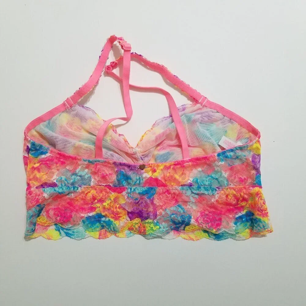 PINK Victoria's Secret Lace Bralette Multicolor Size L